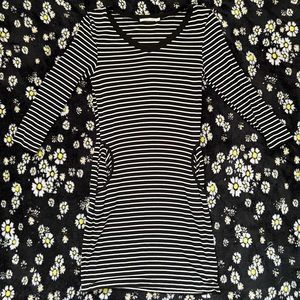 striped mini dress w/ pockets